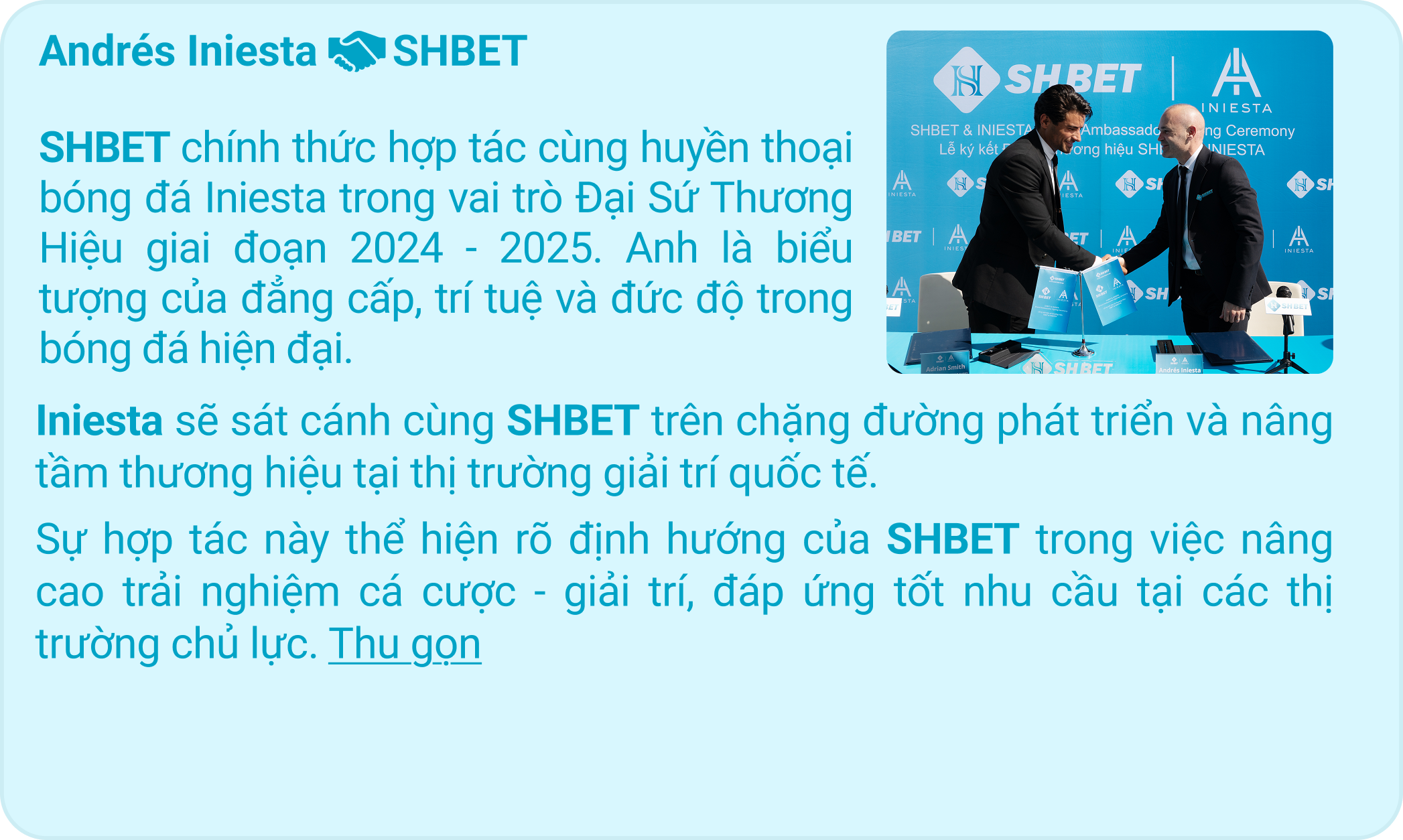 Andrés Iniesta SHBET Chi tiết